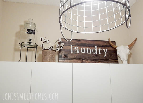 Farmhouse Laundry Room On A Budget - Jones Sweet Homes blog